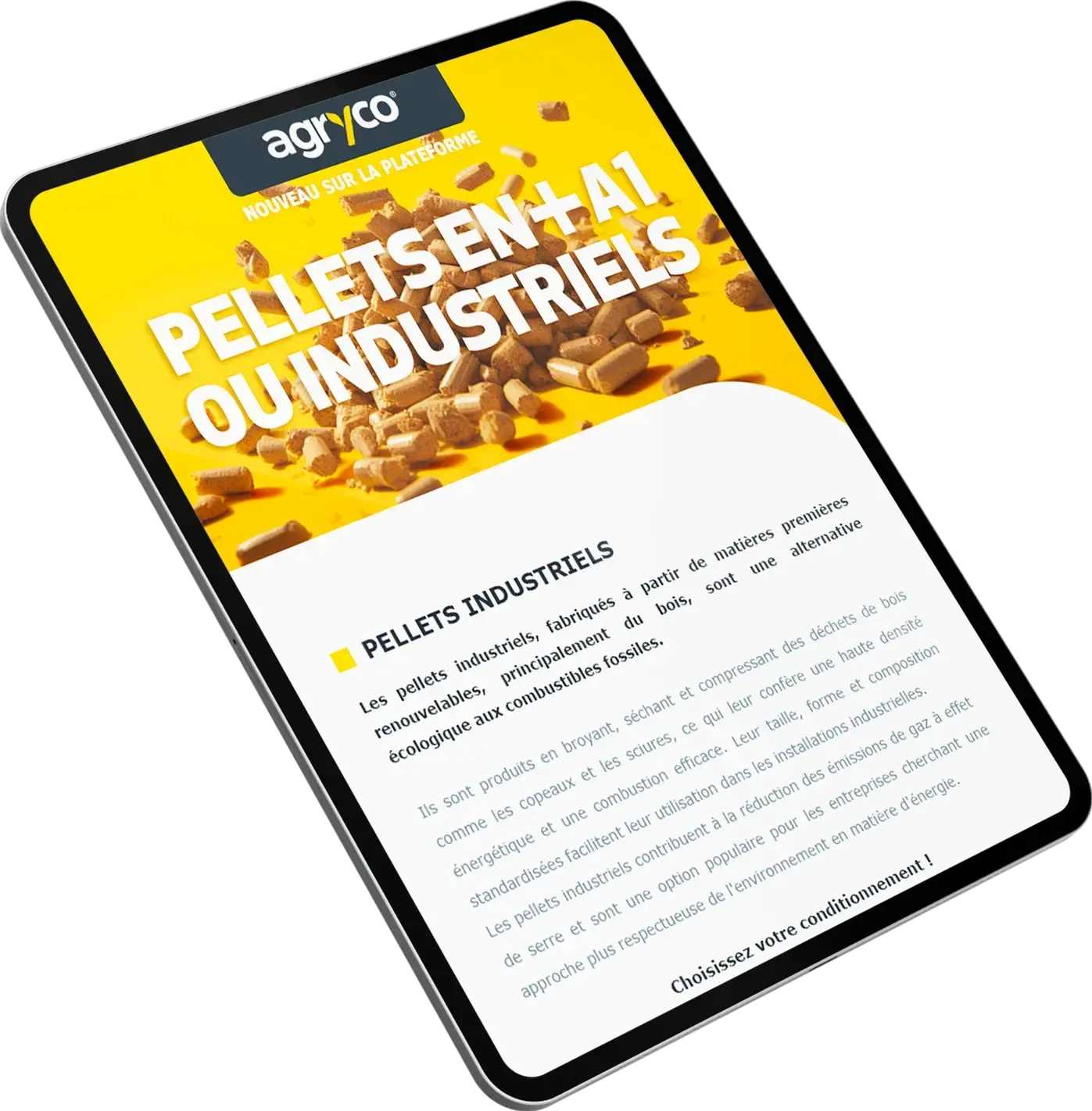 Newsletter Agryco sponsorizzata, vista su tablet